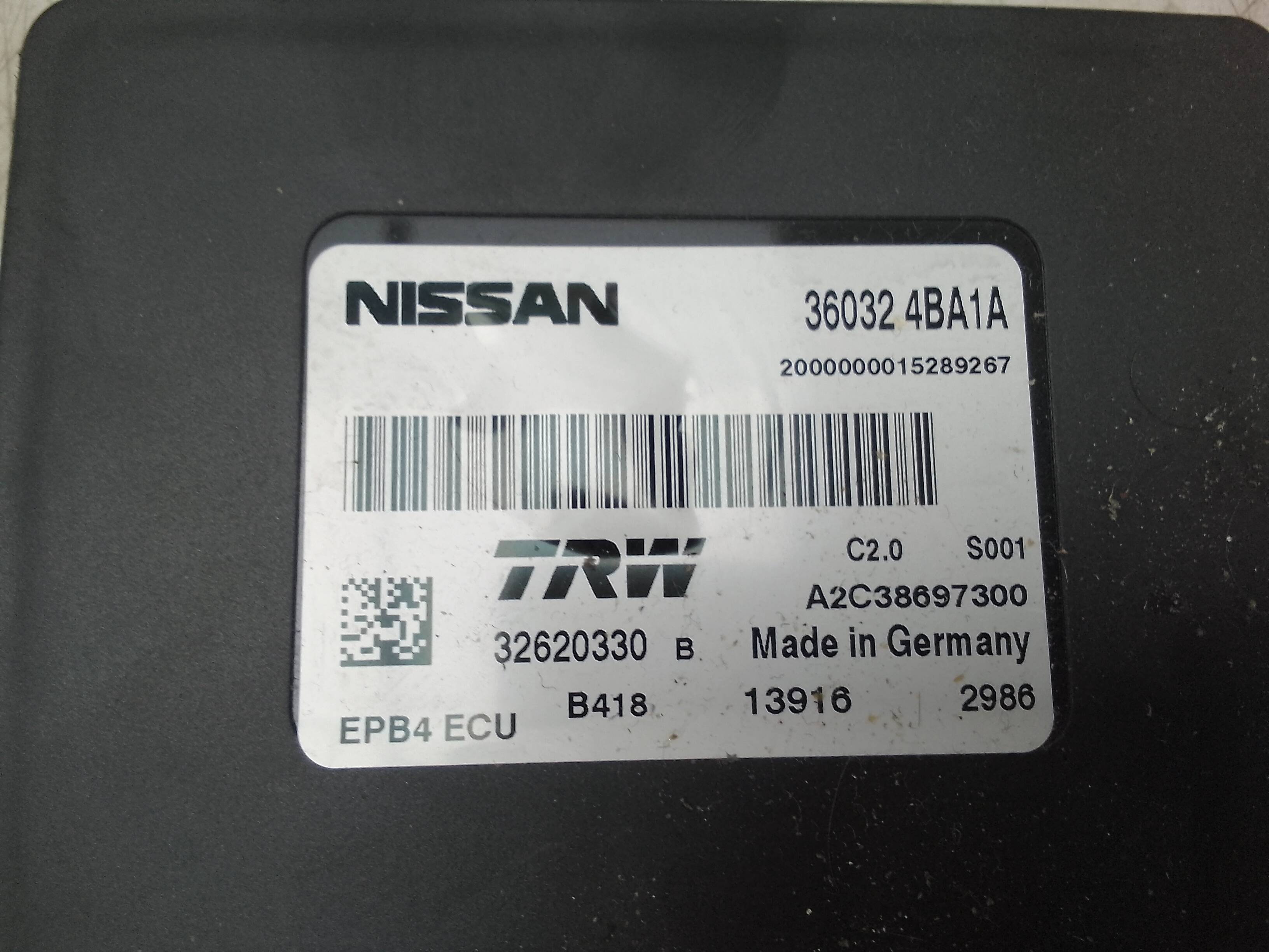 Centralita freno de mano estacionamiento nissan x-trail iii (t32)(04.2014->)