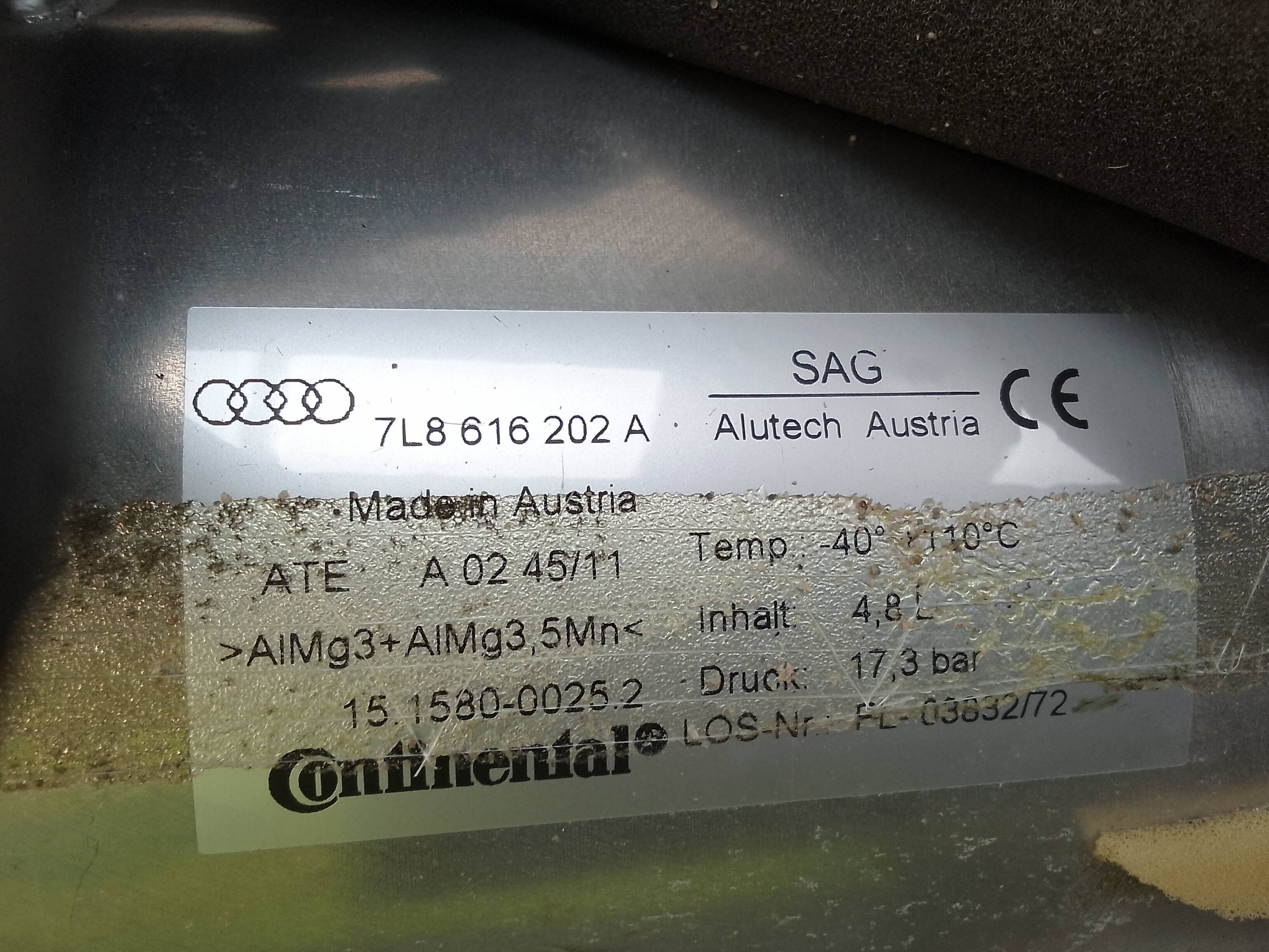 Deposito aire adicional audi q7 (4l)(07.2006->)